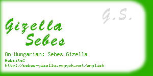 gizella sebes business card